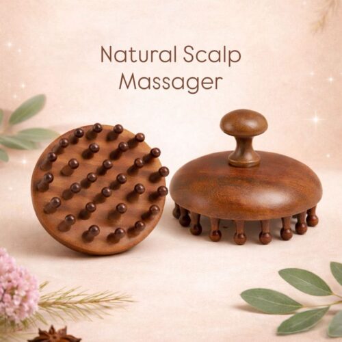 مدلك فروة الرأس الخشبي